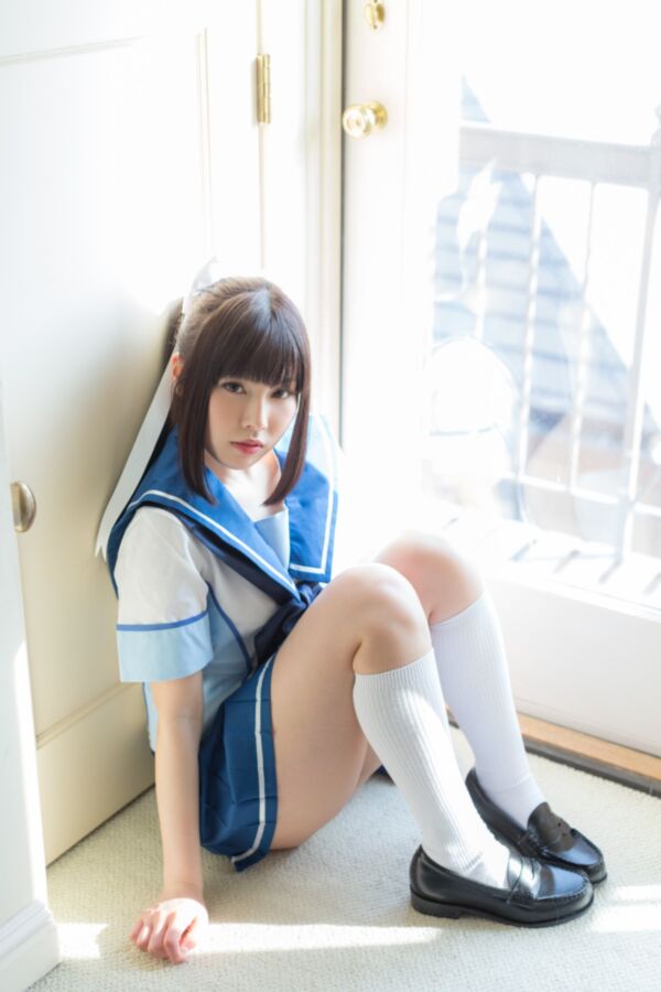 Free porn pics of Sexy Yurina Ayashiro slips out of her school uniform 11 of 104 pics