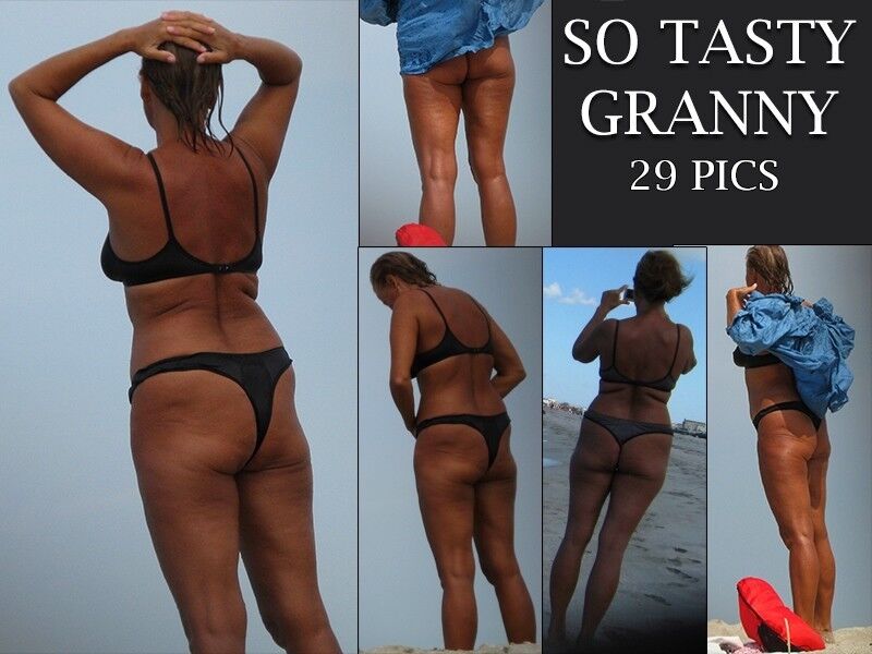 Free porn pics of 	BBW Beach Voyeur (Granny) update  6 of 6 pics