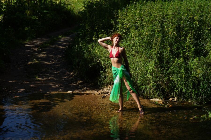 Free porn pics of Green Shawl Volga-river 8 of 22 pics