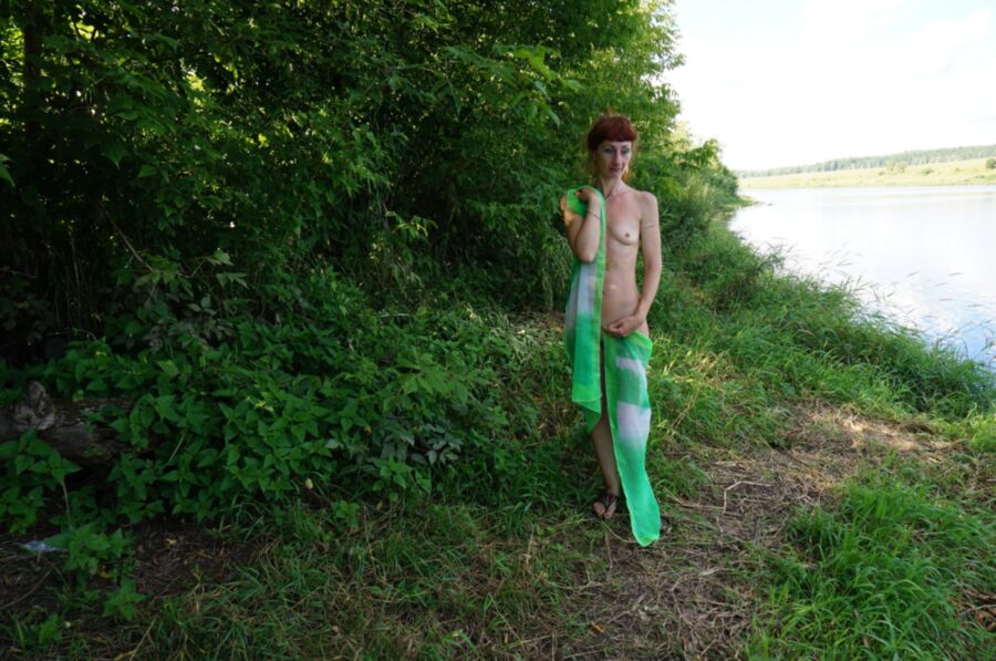 Free porn pics of Green Shawl Volga-river 19 of 22 pics