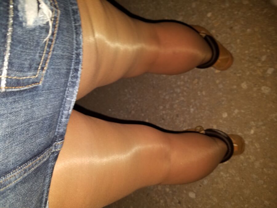 Free porn pics of Jean mini skirt & Pantyhose 18 of 40 pics