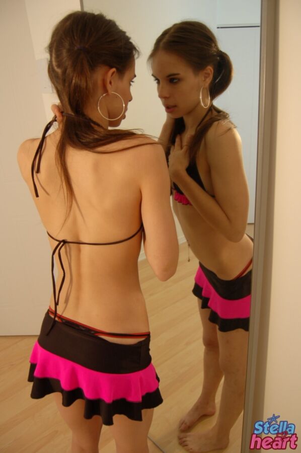 Free porn pics of stella heart checking herself out in the mirror 16 of 52 pics