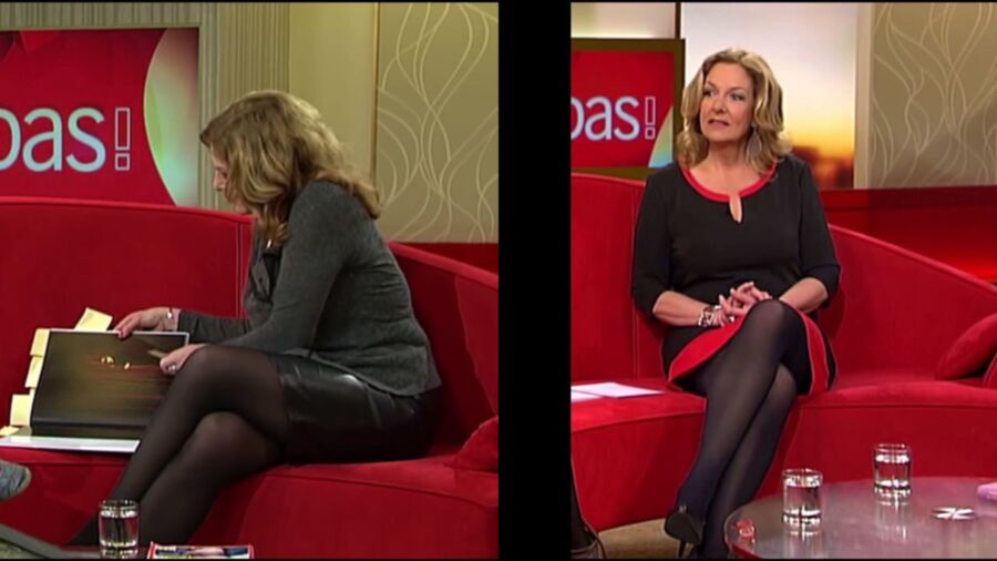 Free porn pics of Badgers Babes: TV presenter in nylons 17 of 53 pics