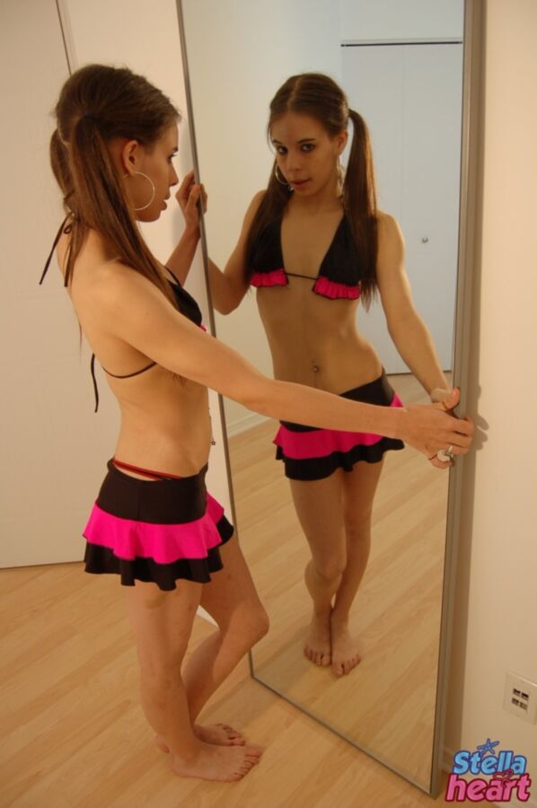 Free porn pics of stella heart checking herself out in the mirror 8 of 52 pics