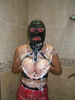 Free porn pics of Mistress wears latex in the shower 16 of 22 pics