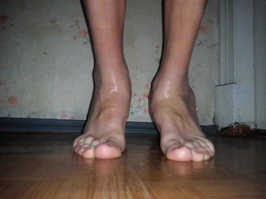 Free porn pics of My Flat Footed Legs In Oiled 2 of 5 pics