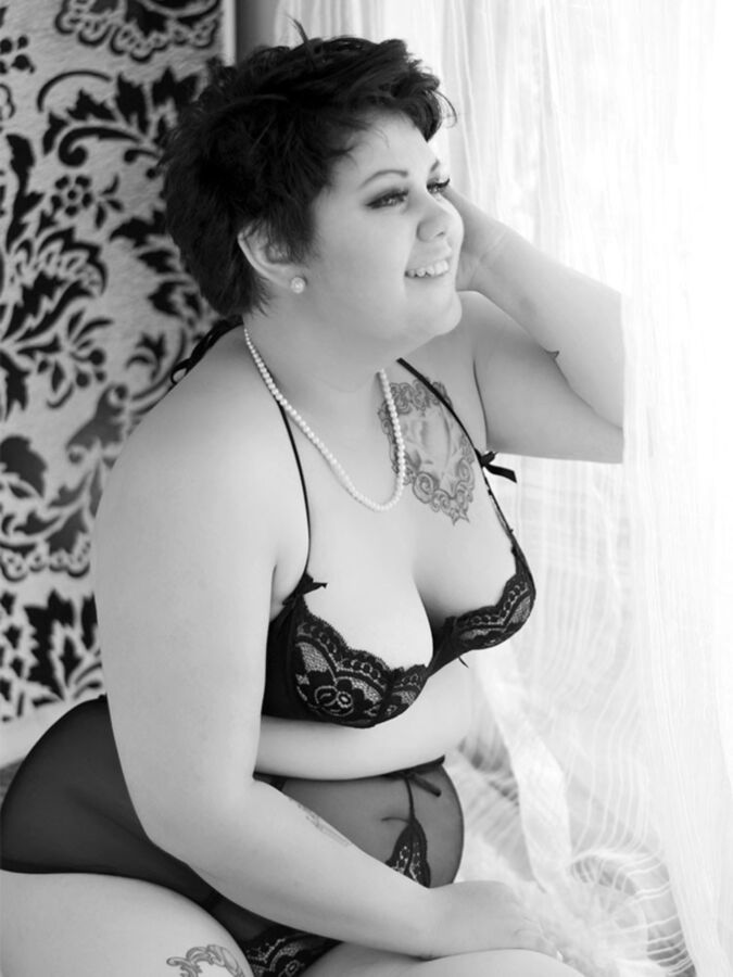 Free porn pics of Plus-Size Models In Sexy Lingerie B/W 15 of 24 pics