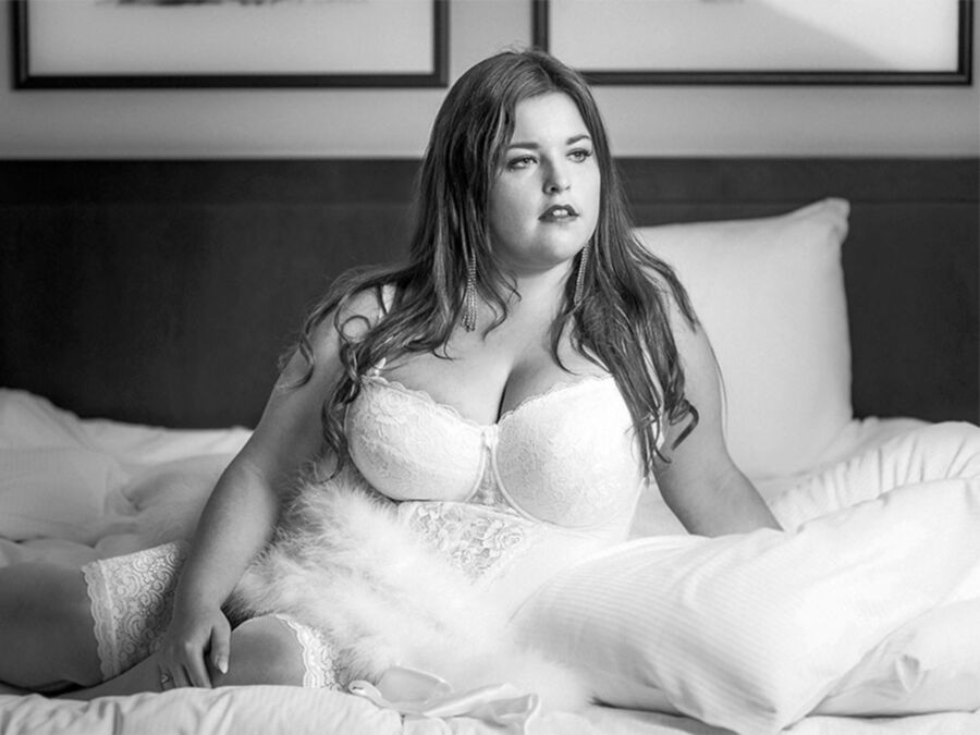 Free porn pics of Plus-Size Models In Sexy Lingerie B/W 9 of 24 pics