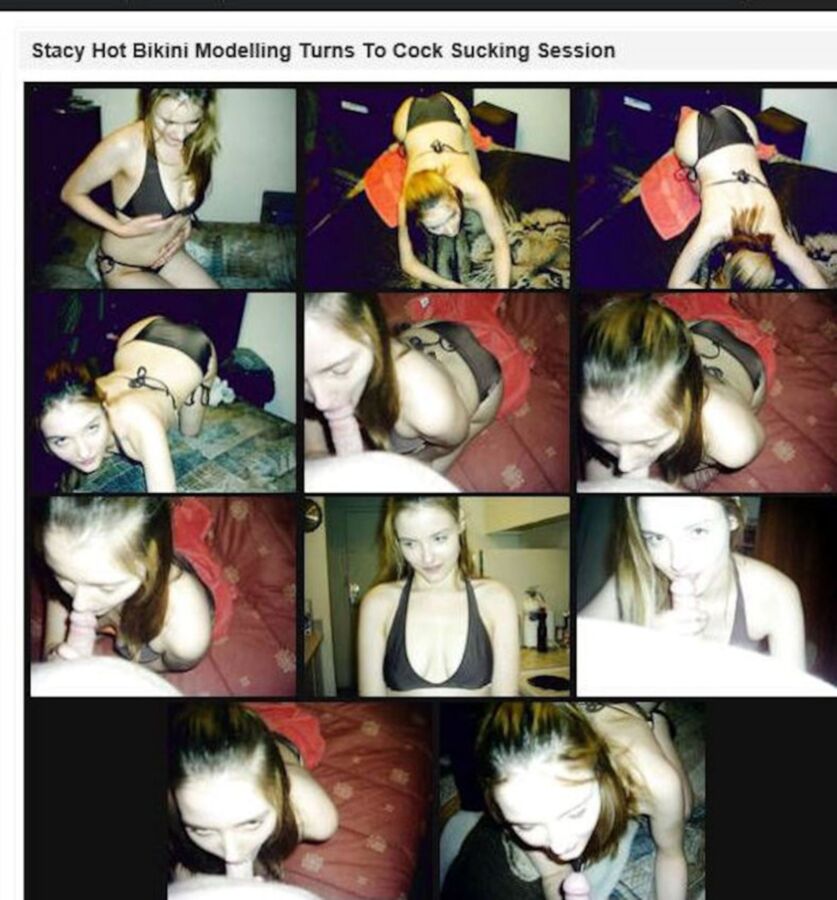 Free porn pics of Stacy Orally Destroys Weiner Black String Bikini 1 of 14 pics