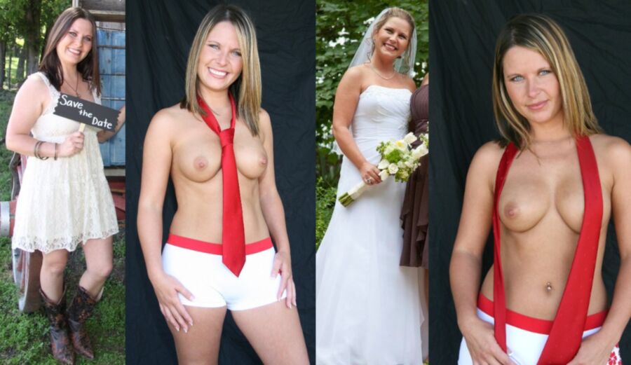 Free porn pics of dressed undressed of a petite blonde bride 4 of 14 pics