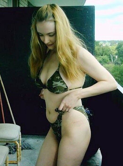 Free porn pics of Stacy Pulls Camouflage String Bikini Through Pussy 15 of 15 pics