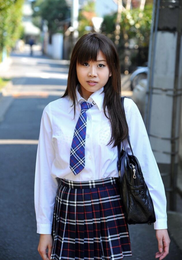 Free porn pics of Ririka Suzuki (Nice Titties) In Plaid Skirt 1 of 29 pics