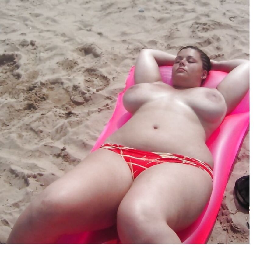 POV uniform chubby beach