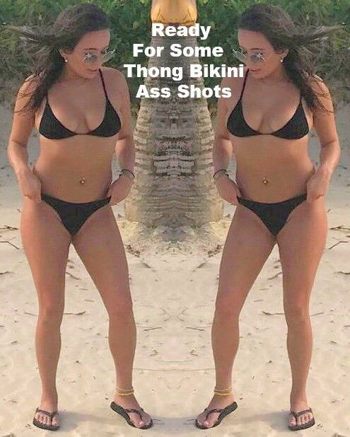 Free porn pics of Jessie Takes On First Thong Bikini 2 of 15 pics