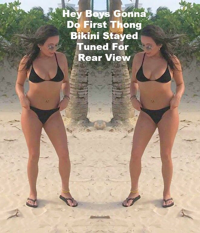 Free porn pics of Jessie Takes On First Thong Bikini 1 of 15 pics