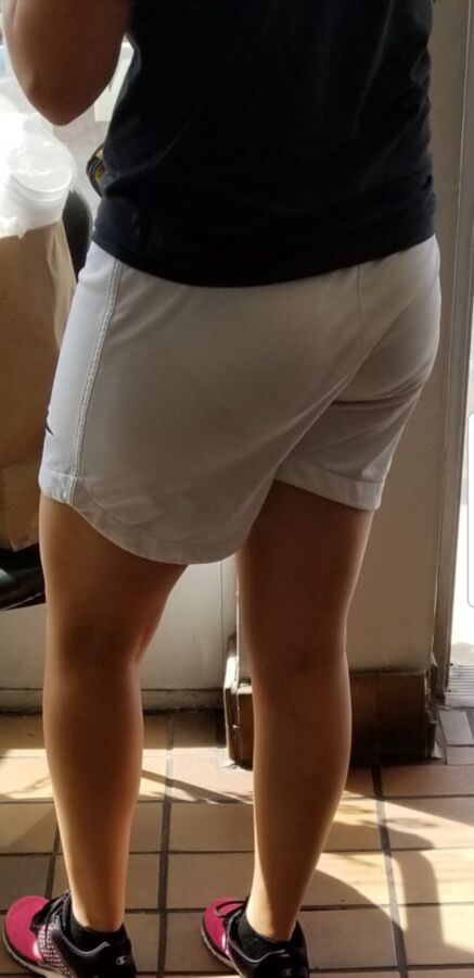 Free porn pics of Candid ass in athletic shorts 9 of 13 pics