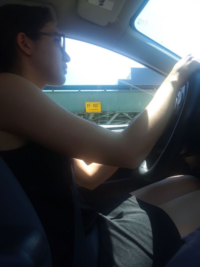 Free porn pics of Half Japaense Driving School girl in skirt 15 of 17 pics