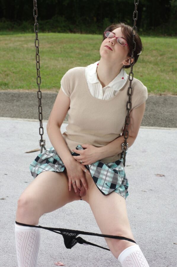 Free porn pics of Short haired cutie in school uniform 22 of 42 pics