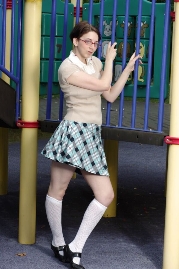 Free porn pics of Short haired cutie in school uniform 2 of 42 pics