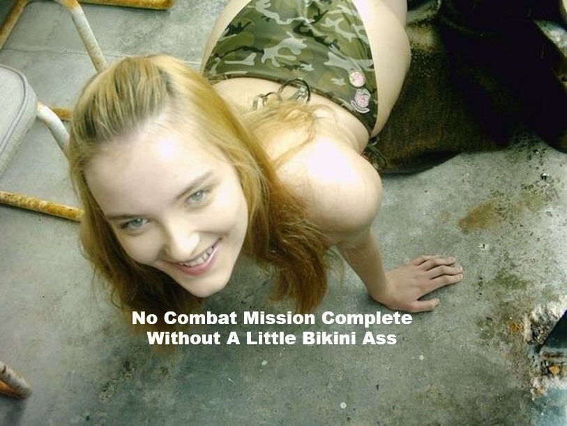 Free porn pics of Stacy Reports For Basic Training Camouflage String Bikini 11 of 14 pics