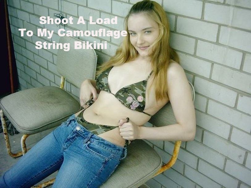 Free porn pics of Stacy Reports For Basic Training Camouflage String Bikini 10 of 14 pics