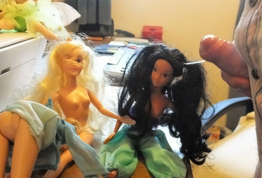 Free porn pics of Playing with my new Barbie dolls + cum 9 of 15 pics