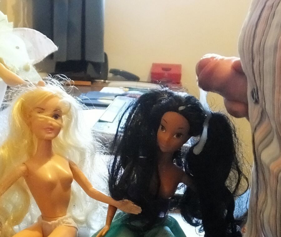 Free porn pics of Playing with my new Barbie dolls + cum 10 of 15 pics