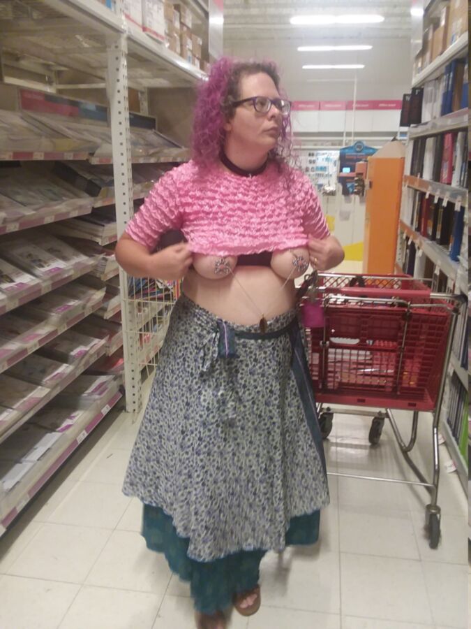 Free porn pics of Shopping in Public with Exposed Nipples 9 of 42 pics
