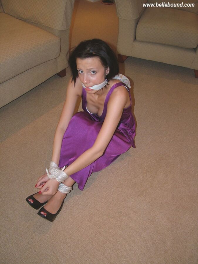 Free porn pics of Chrissy - Tied in evening dress, peep toes and red mani/pedi 17 of 110 pics