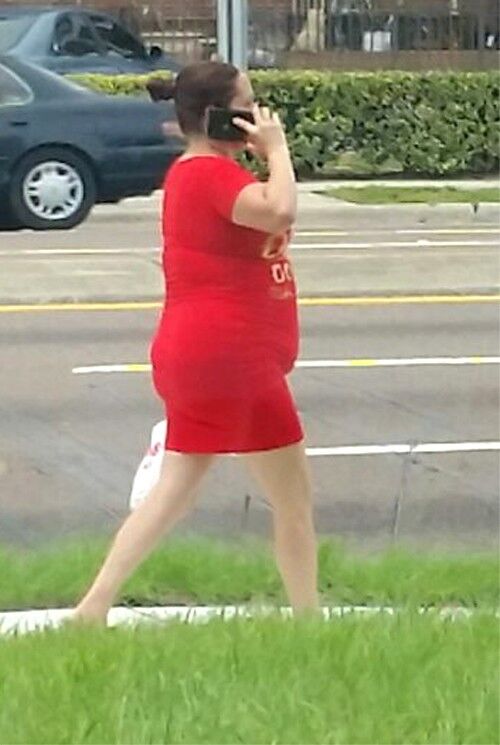 Free porn pics of I LOVE THIS THICK HOTTIE Tight Red Dress, Belly HOT 1 of 12 pics