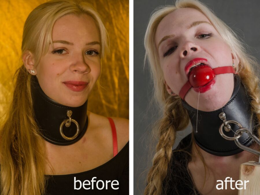 Free porn pics of Ballgags. Before and After. 8 of 8 pics
