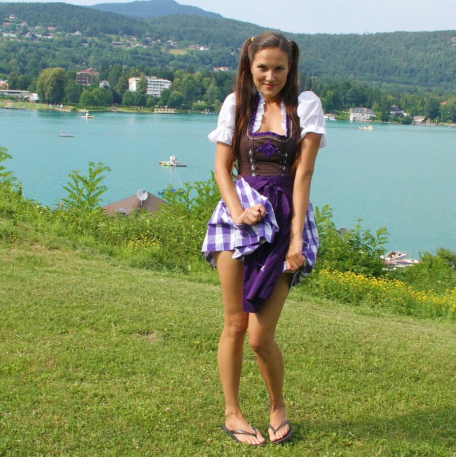 Free porn pics of Franziska zeigt gern ihre langen Beine im Dirndl 6 of 14 pics