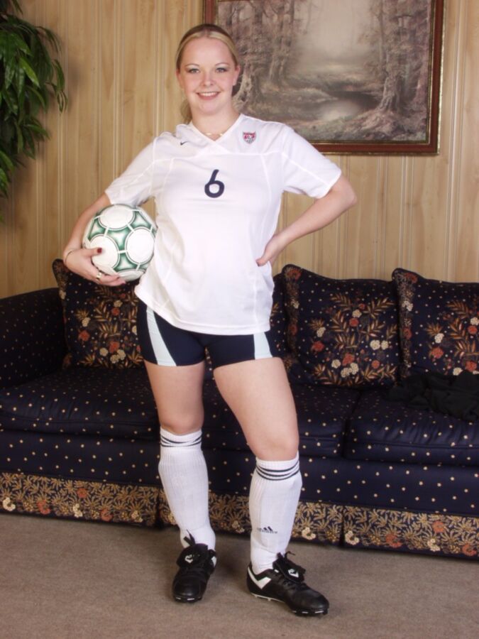 Free porn pics of Jessica Stripping from a soccer uniform 5 of 113 pics