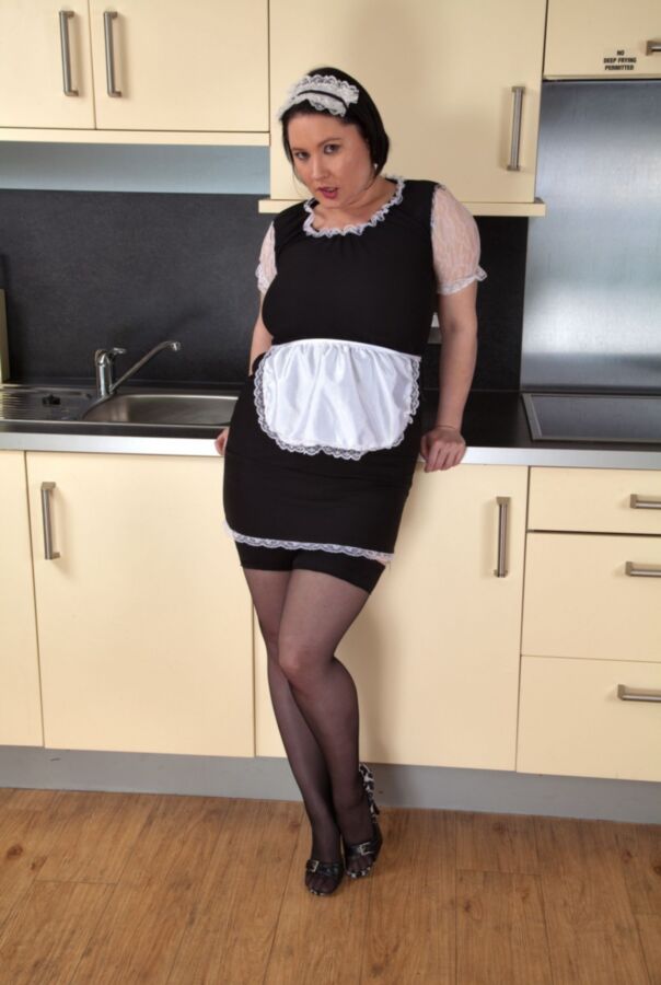 Free porn pics of Hairy MILF Alabama looking great in maids outfit 1 of 169 pics