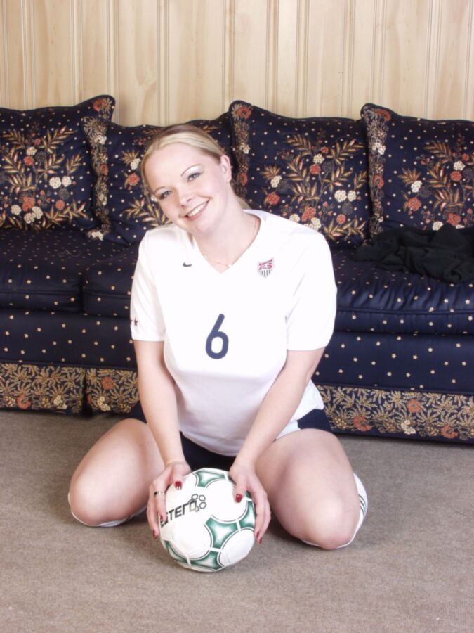 Free porn pics of Jessica Stripping from a soccer uniform 4 of 113 pics