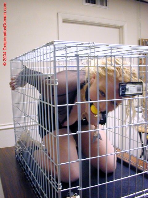 Free porn pics of Kept in a Dog Cage 1 of 36 pics