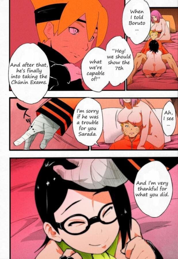 Free porn pics of Naruto Boruto Comix: Sarada Celebrate Chunin Exam 7 of 28 pics