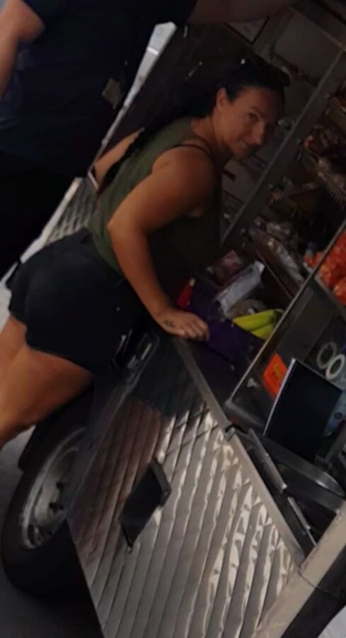 Free porn pics of UK CANDID: Big Booty Gypsy Whore 13 of 40 pics