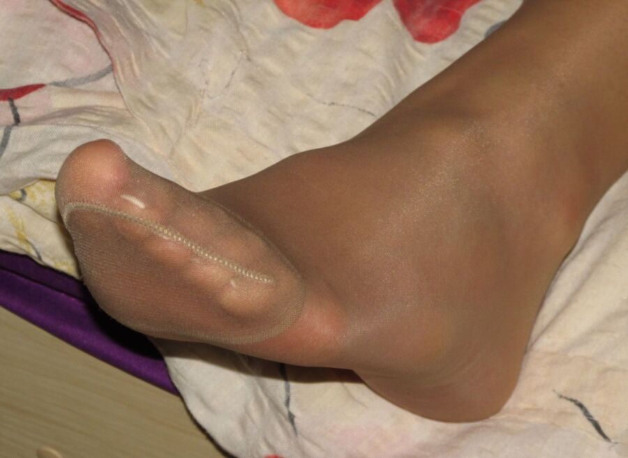 Free porn pics of My wife stinky pantyhose feet before and after party 10 of 16 pics