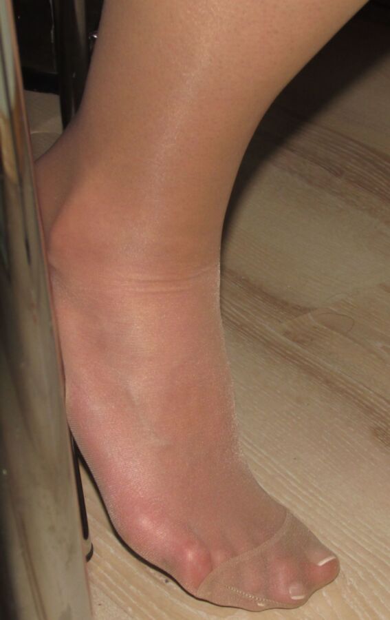 Free porn pics of My wife stinky pantyhose feet before and after party 2 of 16 pics