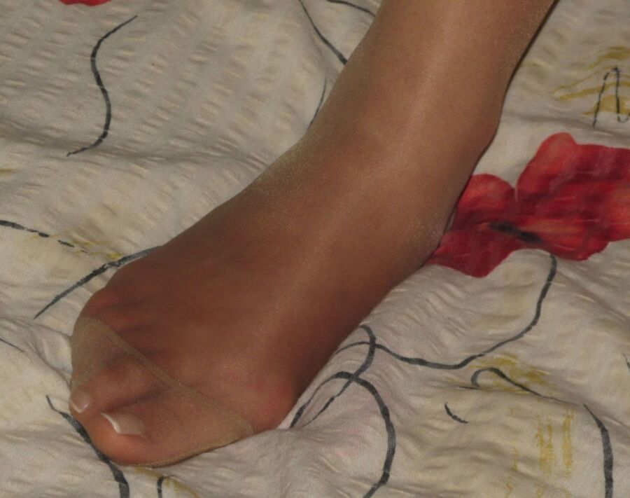 Free porn pics of My wife stinky pantyhose feet before and after party 9 of 16 pics