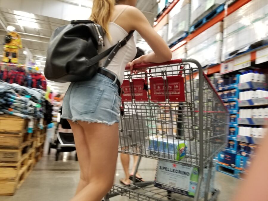 Free porn pics of cheeky asian shopping around wearing short jean shorts 11 of 36 pics