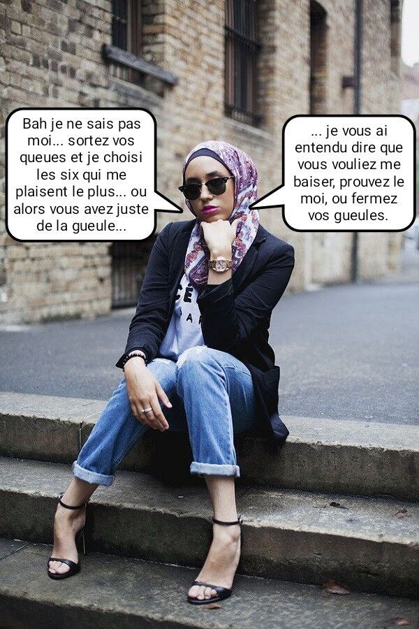 Free porn pics of French caption (Français) musulmane gangbang style 4 of 5 pics