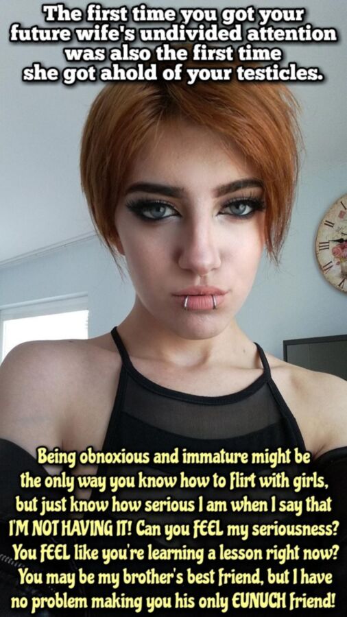 Free porn pics of Massivo dump of Ballbusting femdom cbt bully cuckold trans femal 17 of 33 pics