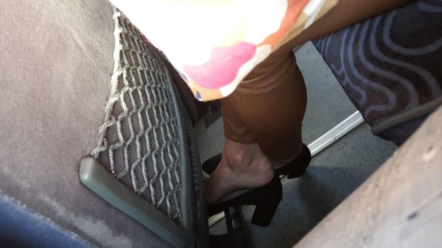 Free porn pics of Milf feet candid bus voyeur  4 of 4 pics