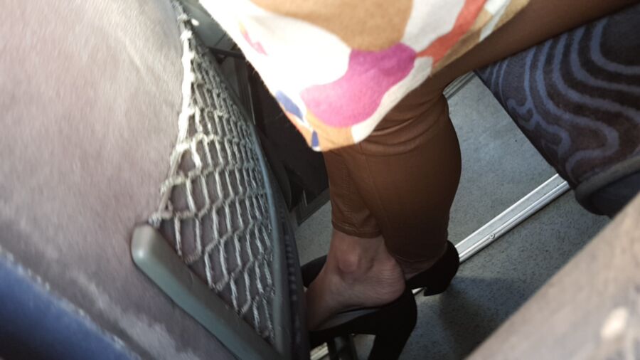 Free porn pics of Milf feet candid bus voyeur  2 of 4 pics