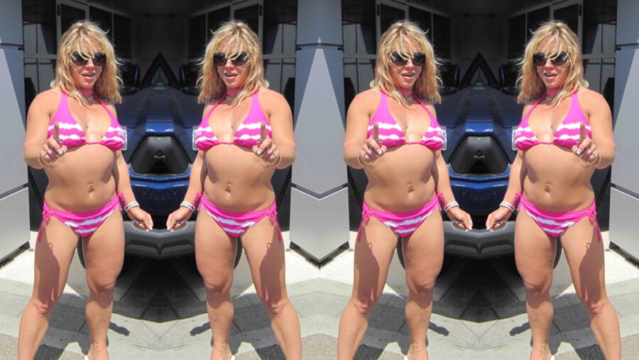 Free porn pics of Melanie Takes On Cock Hardening Pink String Bikini 8 of 77 pics