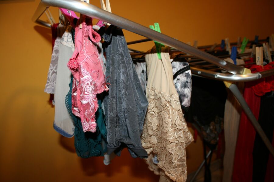 Free porn pics of My lingerie washed on the clothesline 8 of 12 pics