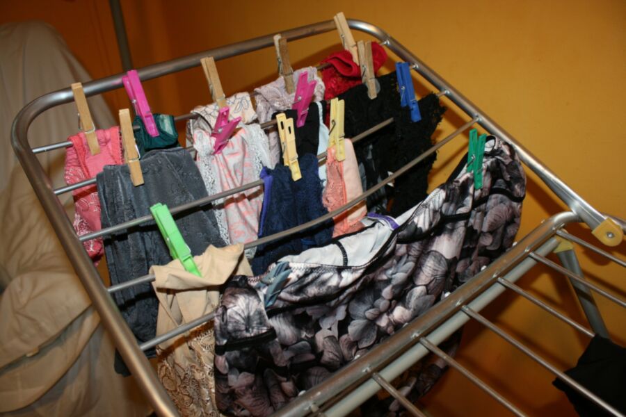 Free porn pics of My lingerie washed on the clothesline 5 of 12 pics