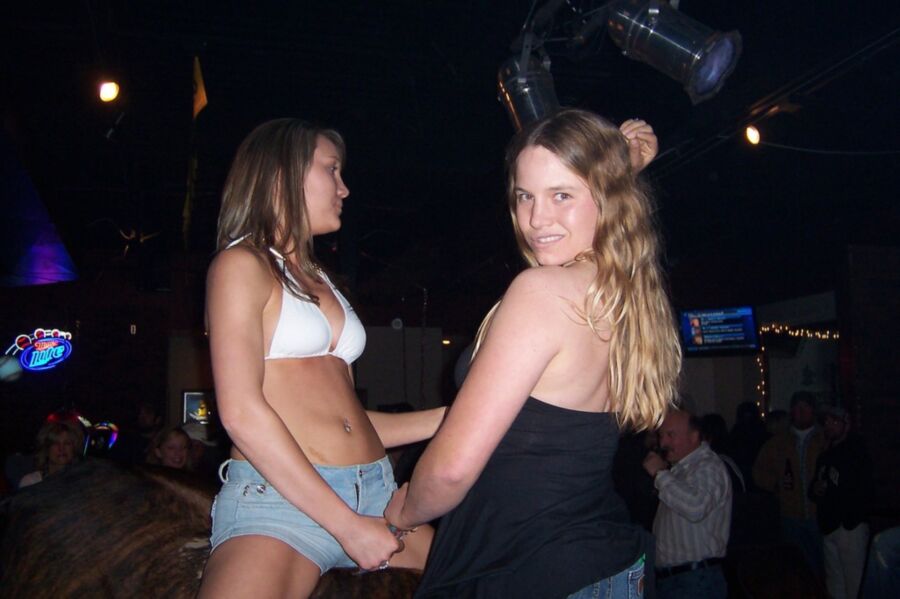 Free porn pics of Hotties riding a mechanical bull 14 of 17 pics